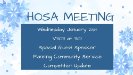 Hosa Meting January 21